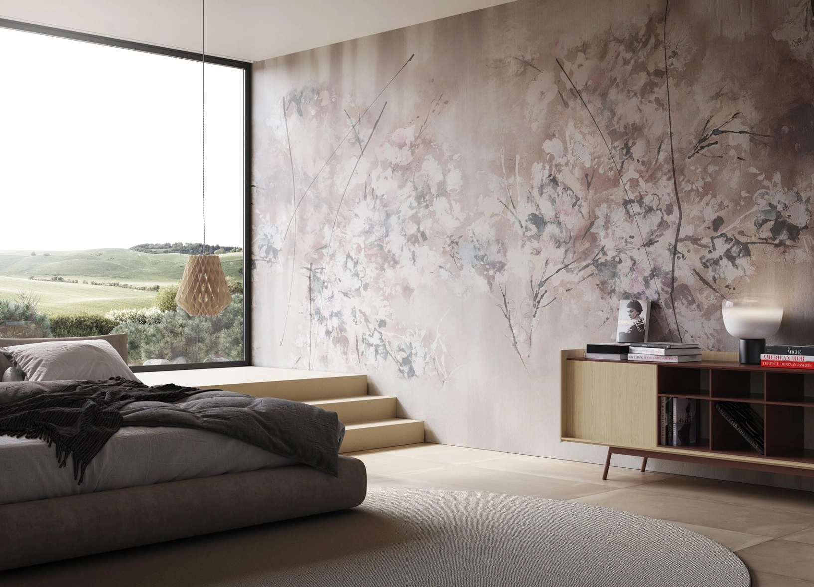 Carta da parati floreale moderna Aomi di Instabilelab