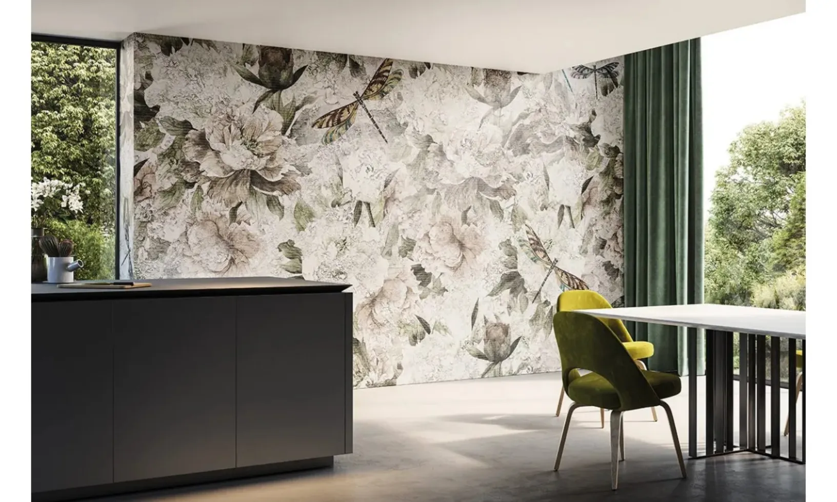 Carta da parati Dragon Flies di Instabilelab