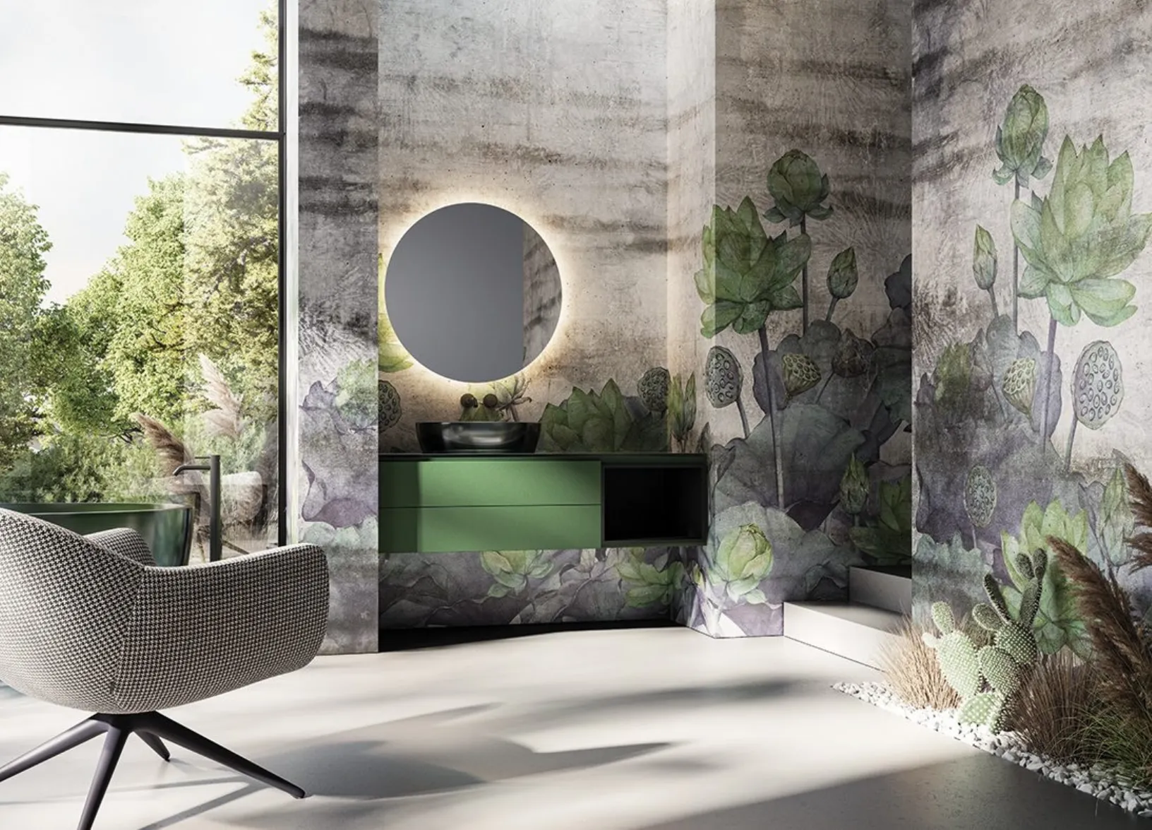 Carta da parati November Green di Instabilelab