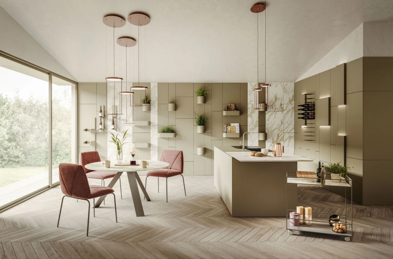 Lampada a sospensione Brassie Round di Ronda Design