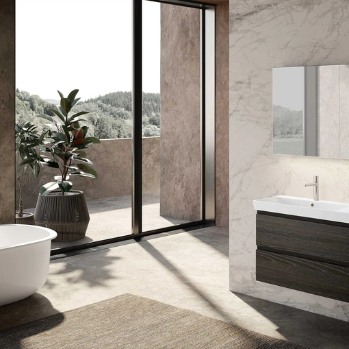 Mobile da Bagno sospeso Block System Set-Up C35 di Baxar