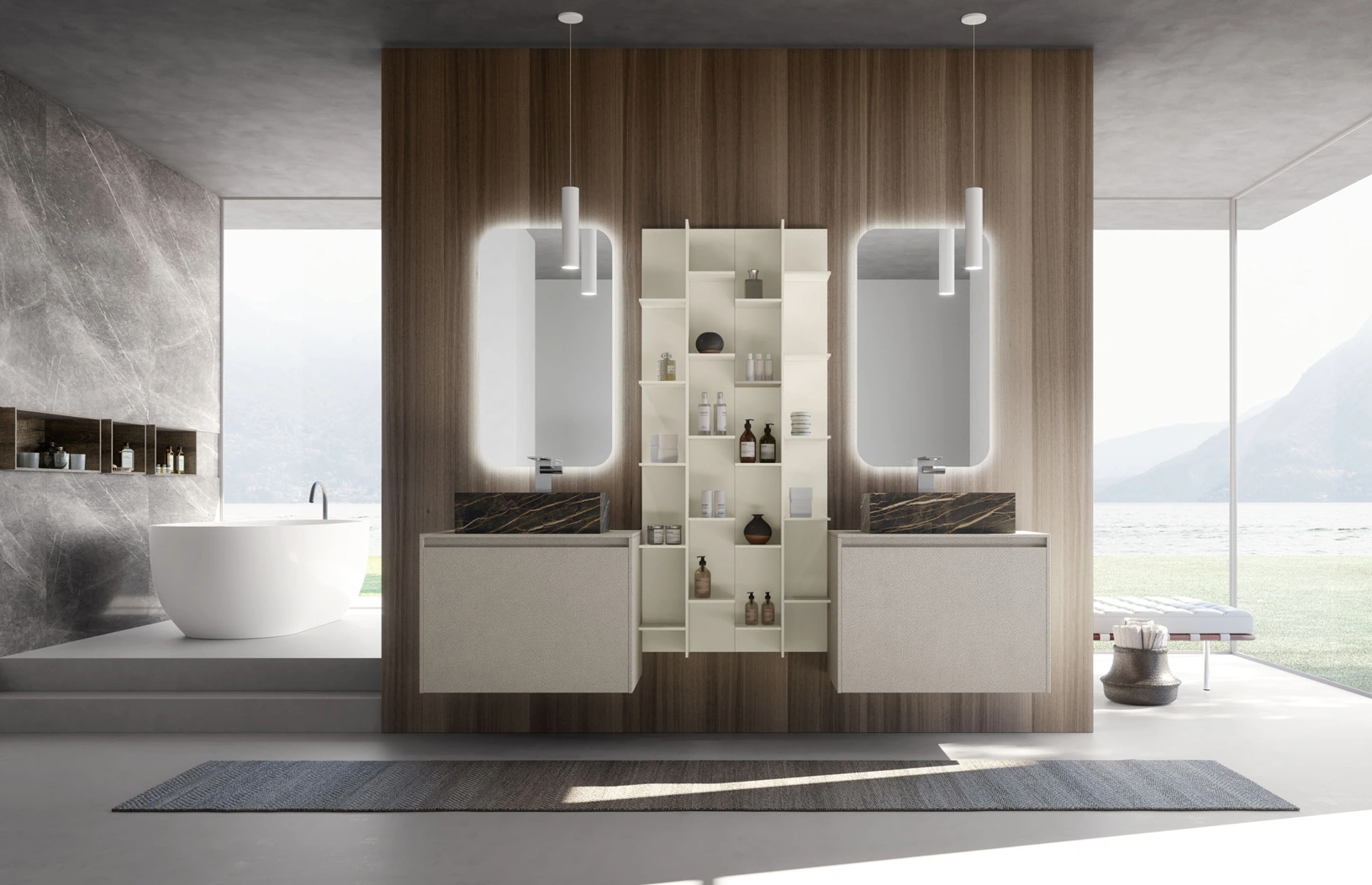 Mobile da Bagno sospeso M2 System 225 di Baxar