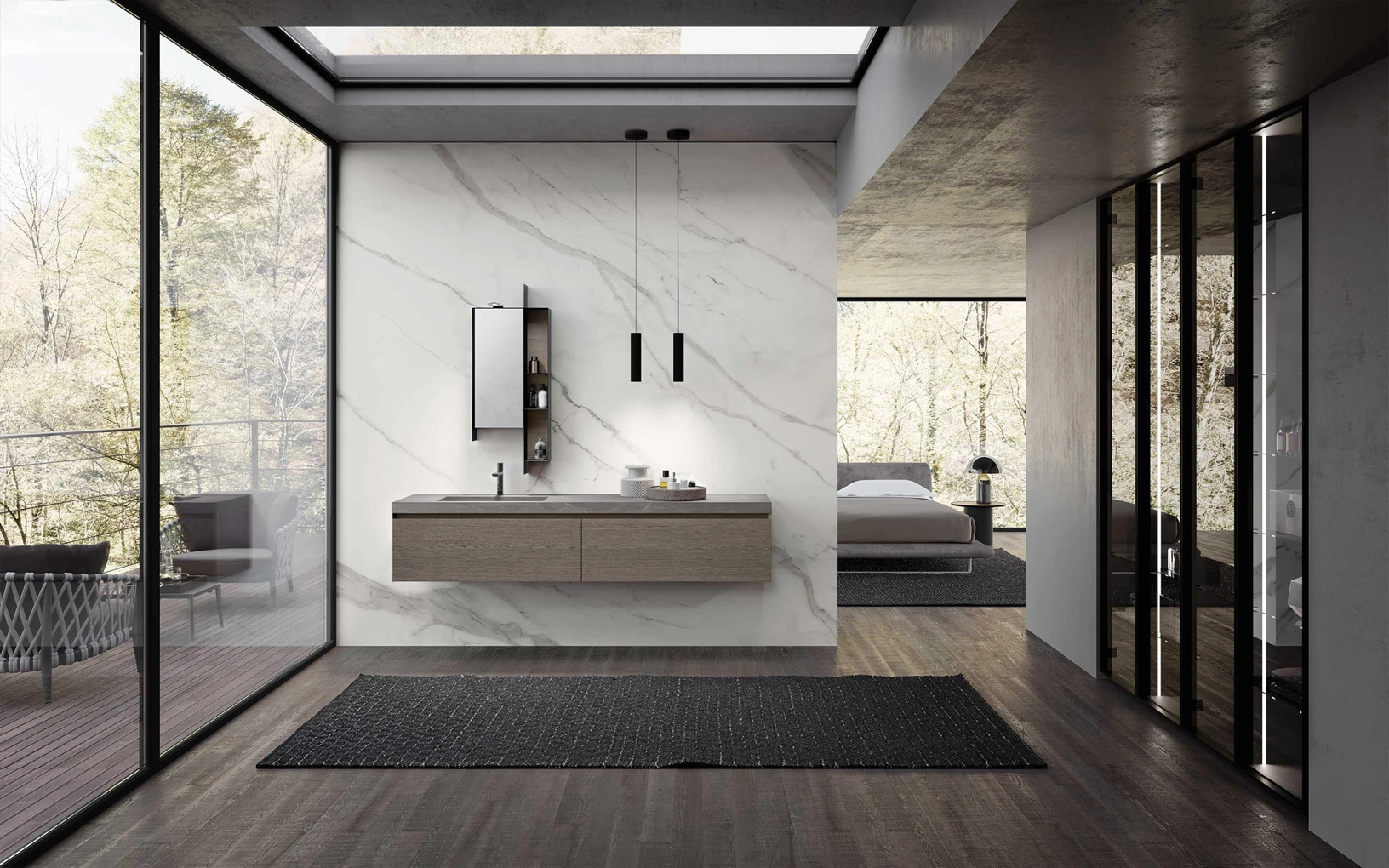 Mobile da Bagno sospeso M3 System 311 di Baxar
