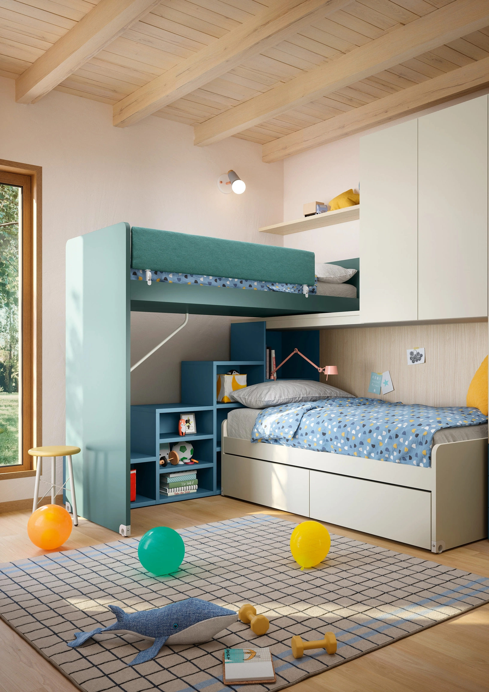 Cameretta Soppalco Scorrevole Slide di Nidi