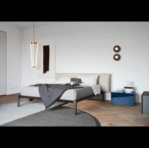 Comodino in laccato lucido Easy System di Novamobili