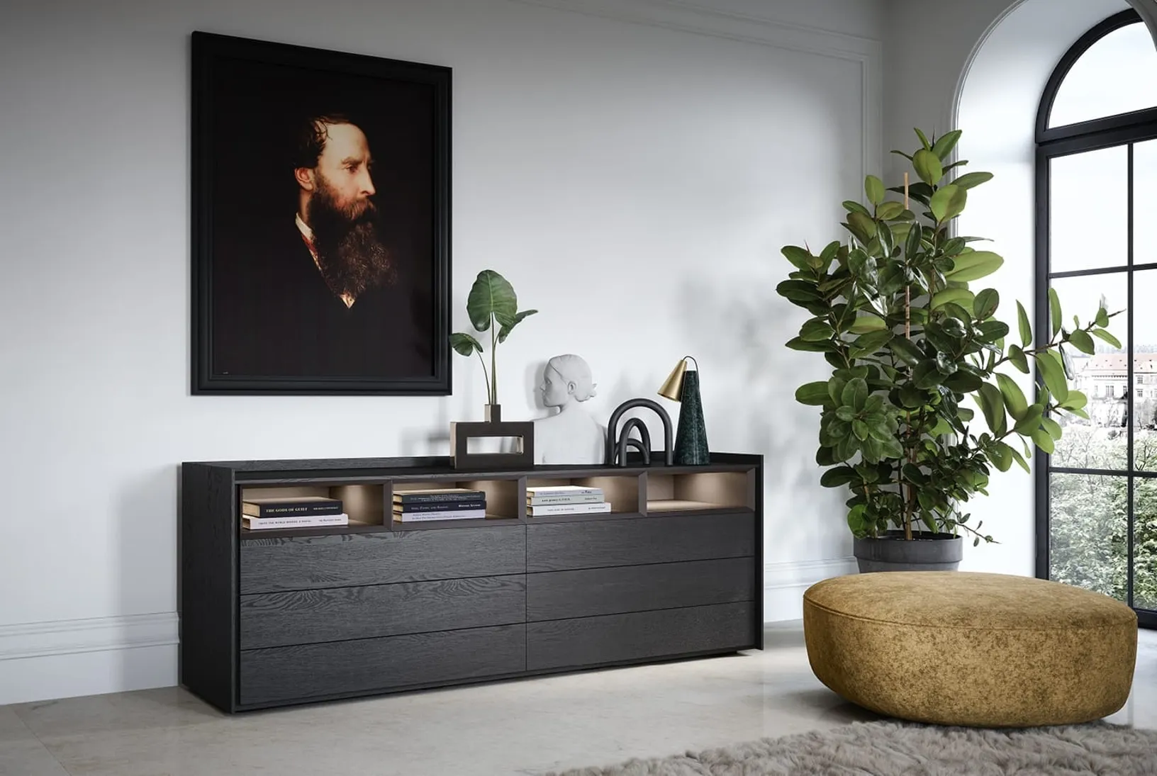 Comò in rovere Sly di Novamobili