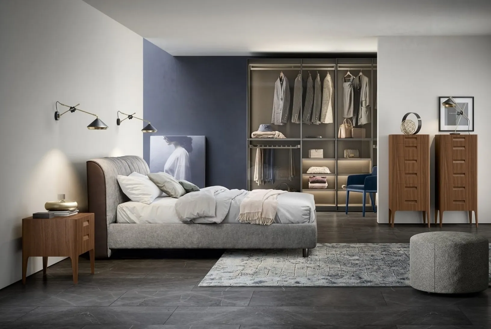 Letto Belleville con box contenitore di Novamobili