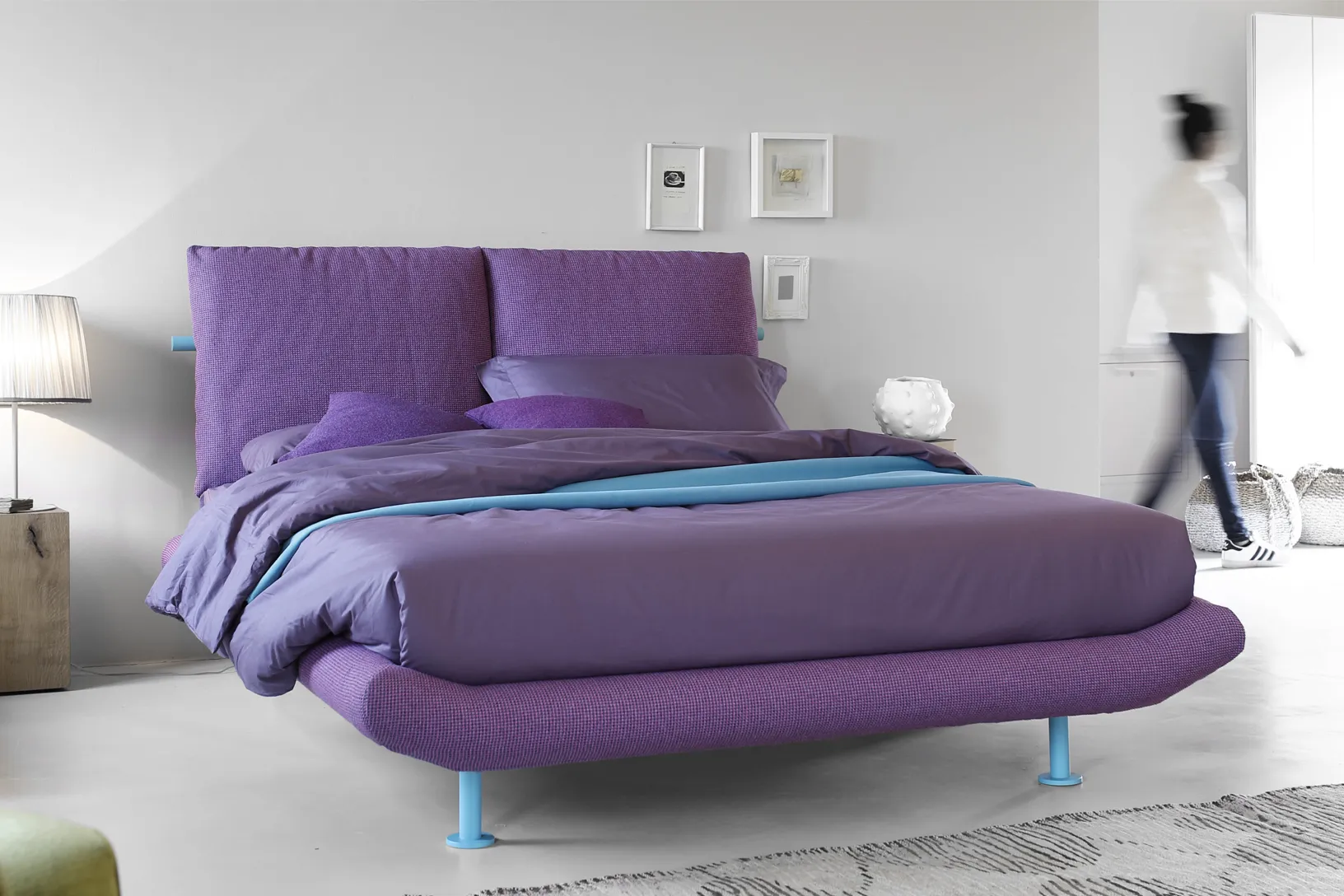 Letto in tessuto imbottito Noah di Noctis