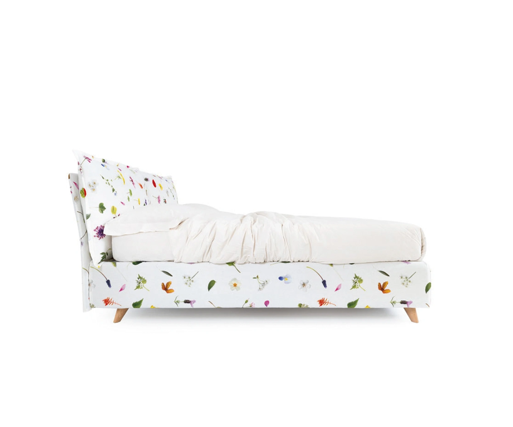 Letto in tessuto a fiori con contenitore So Wild di Noctis