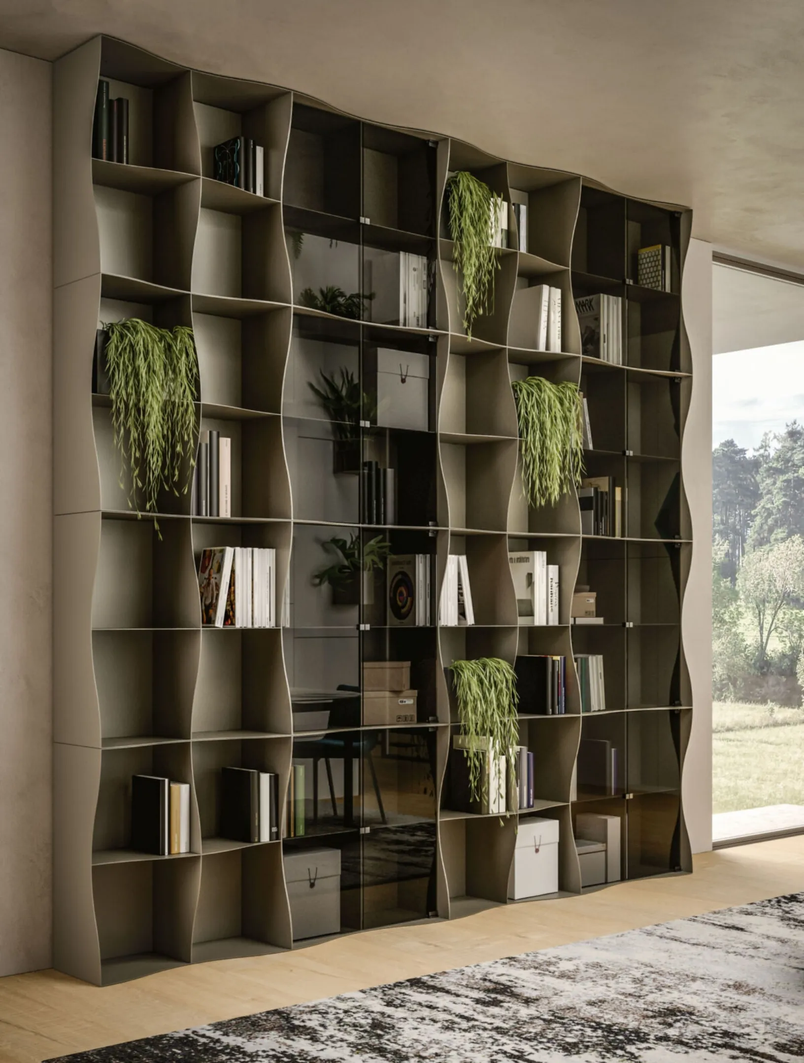 Libreria Iron Ic in metallo verniciato di Ronda Design
