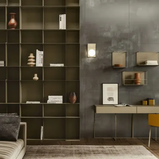 Libreria modulare in metallo Polis di Ronda Design