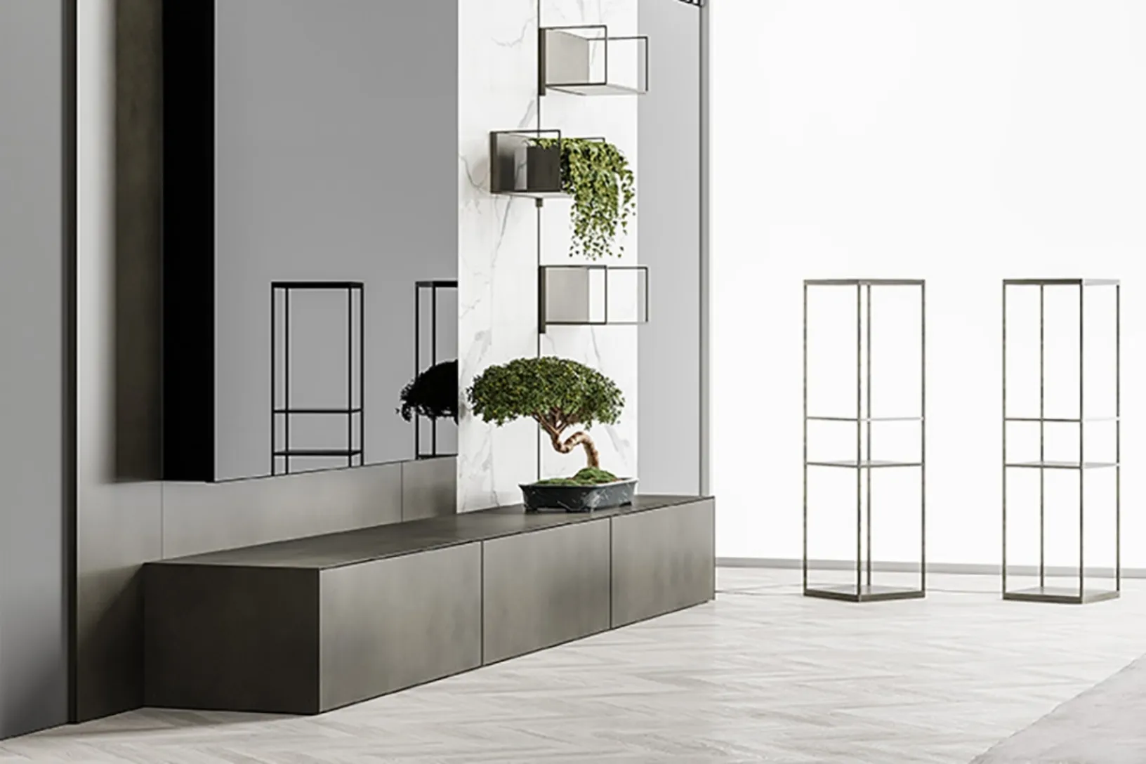 Parete Attrezzata Iron Materika 02 di Ronda Design