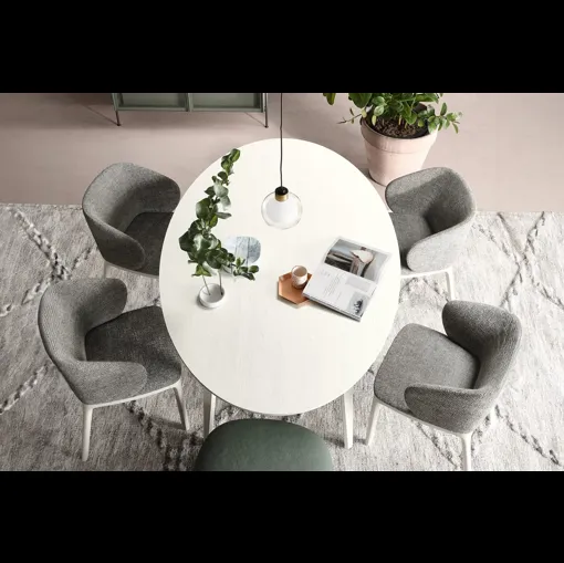 Tavolo Rea in Rovere Bianco di Novamobili