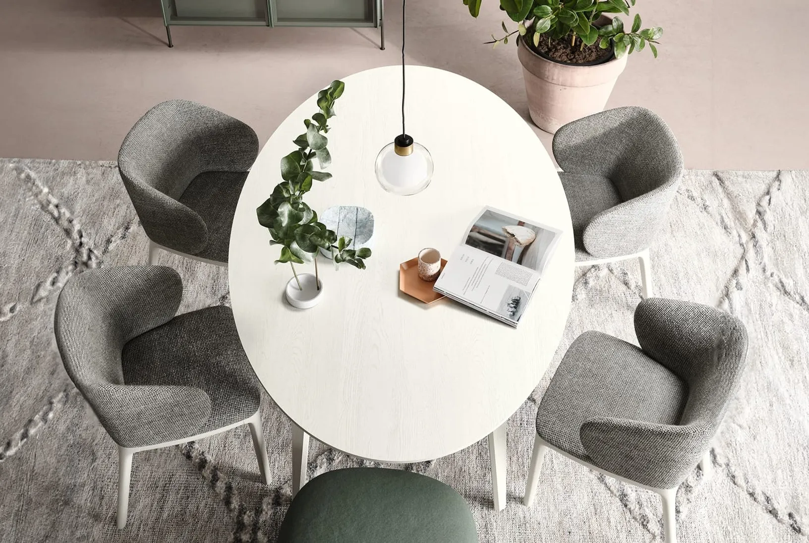 Tavolo Rea in Rovere Bianco di Novamobili